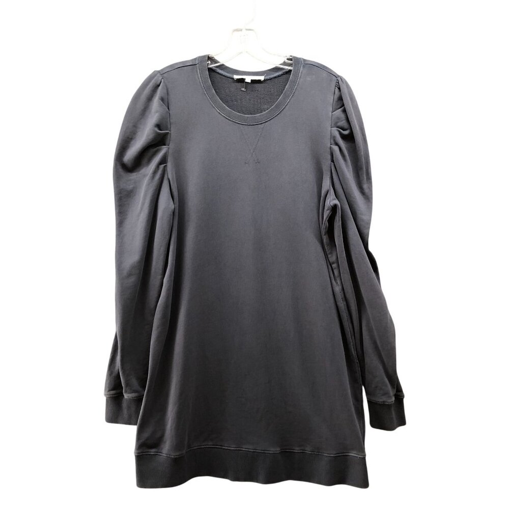 Rebecca Minkoff Janine Puff Sleeve‎ Sweatshirt Dress Womens M Gray Crewneck